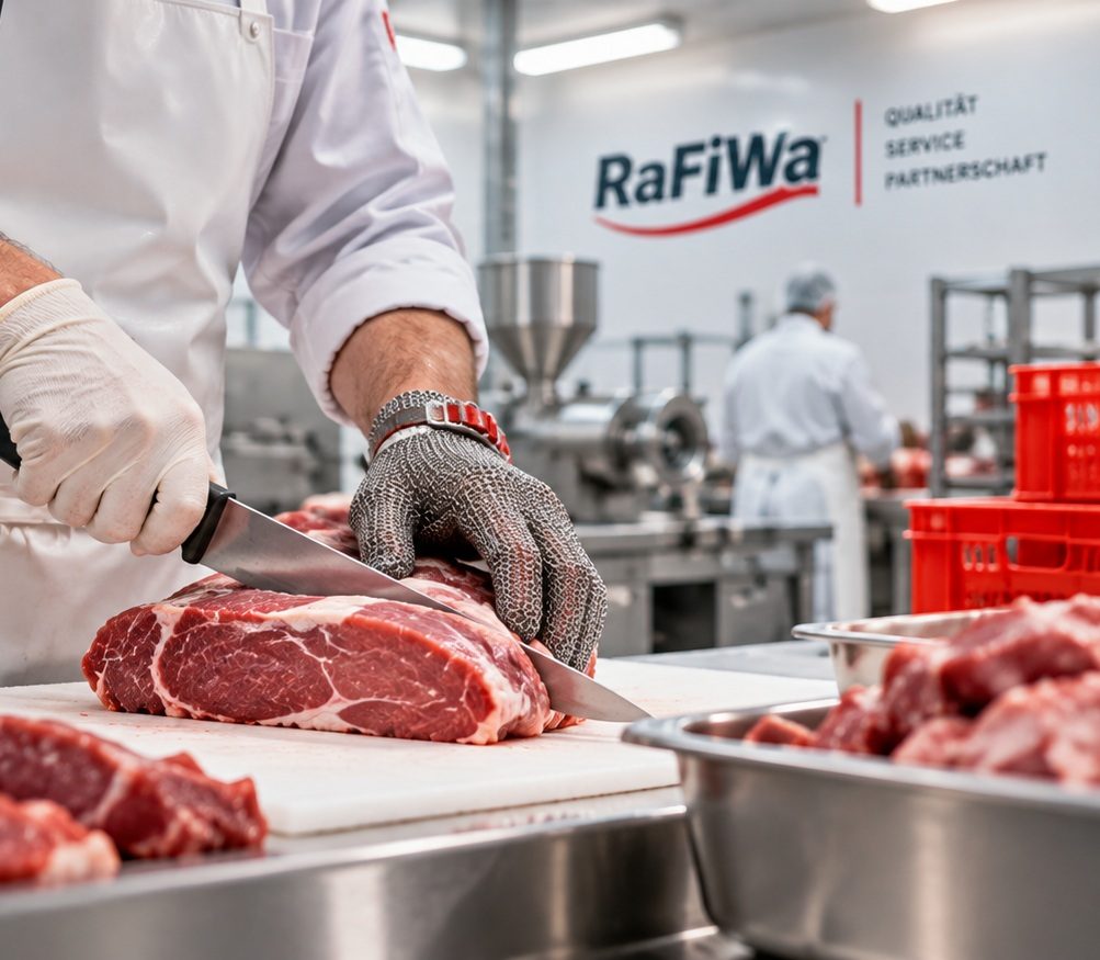 Professionelle Fleischverarbeitung im Lebensmittelhandwerk