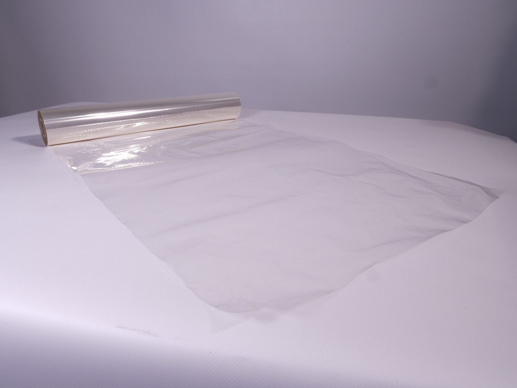 Ausgerollte transparente Zellglasfolie