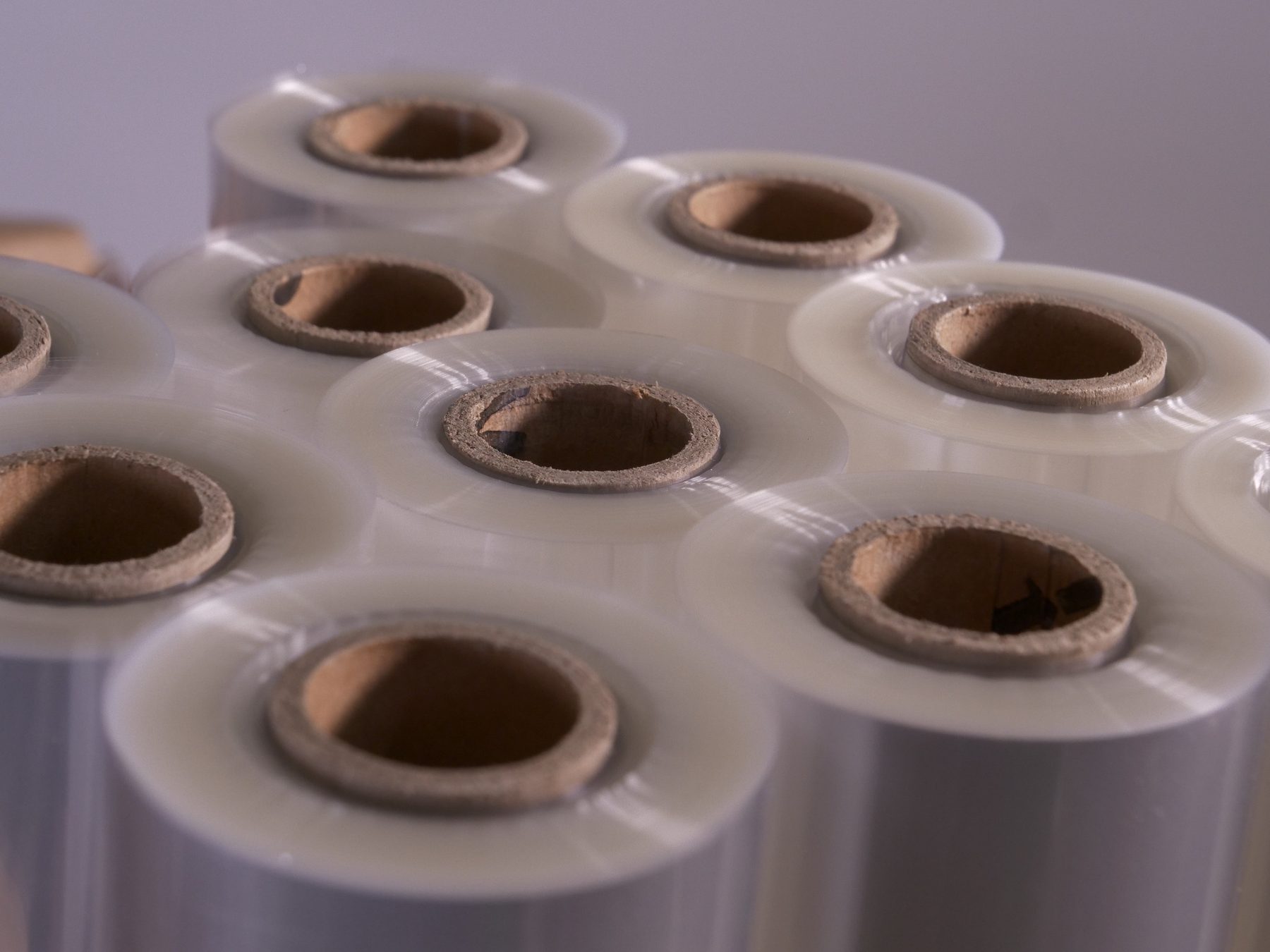 Mehrere Rollen Zellglasfolie